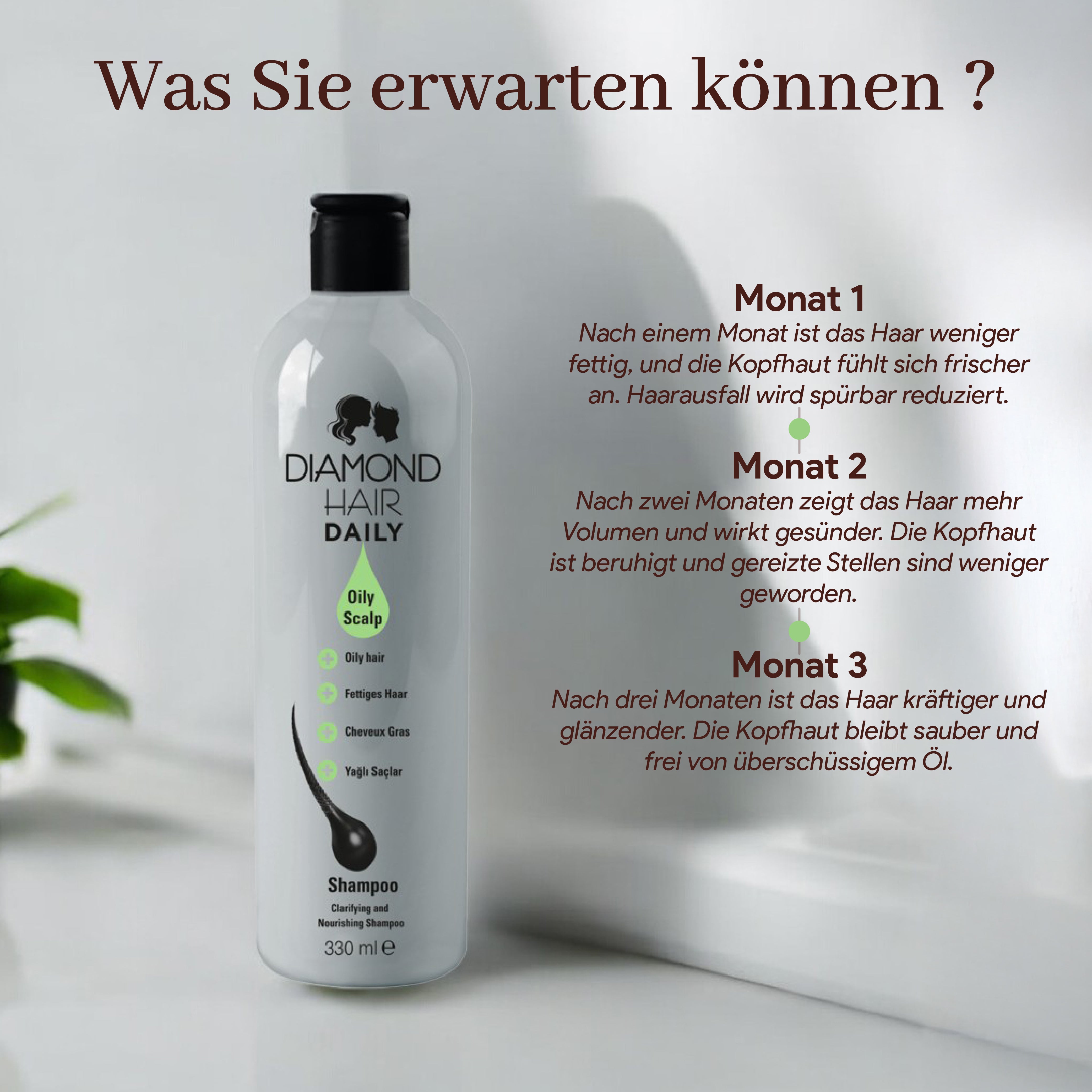 Haarwachstums- & Reparatur-Set – Haarserum, Pflegeöl-Set & Oily Shampoo